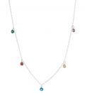 Collier Argent Zirconium Couleur 39+3cm