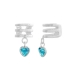 Cartilage Argent Coeur Zirconium Bleu Prix Paire