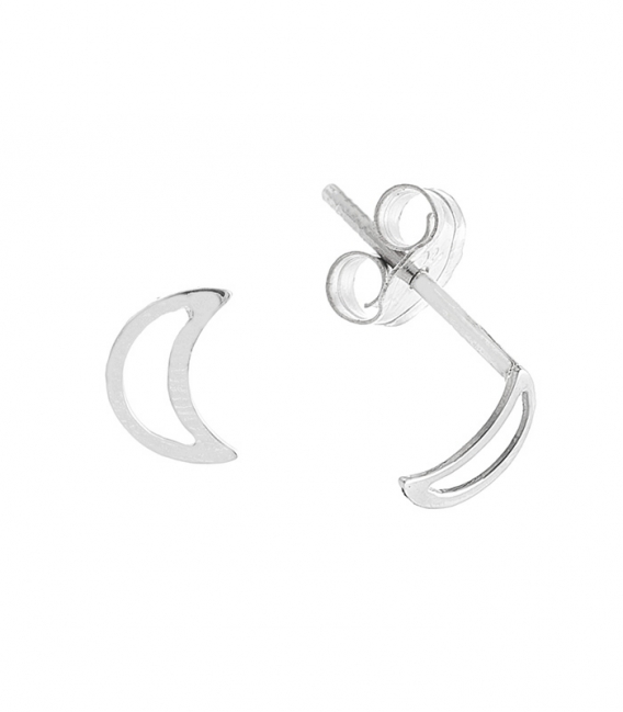 Pendiente Plata Luna. Precio par