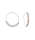 Boucles D'oreilles Créoles Argent Zirconium Couleur 12mm. Prix Paire