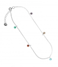 Chevillère Argent Zirconium Couleur 25+3cm