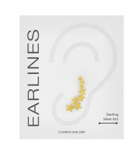 Boucles d'oreilles Argent Grimpeur Etoiles Recouvert d'or Prix Paire
