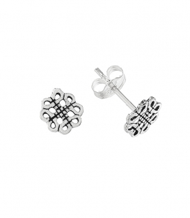 Boucles d'oreilles Argent Noeud Infini 7.3mm Prix Paire