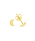 Boucles d'oreilles Argent Lune 4.8mm Recouvert d'or Prix Paire