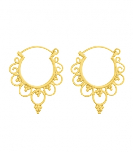 Boucles d'oreilles Argent Filigrane 27mm Recouvert d'or