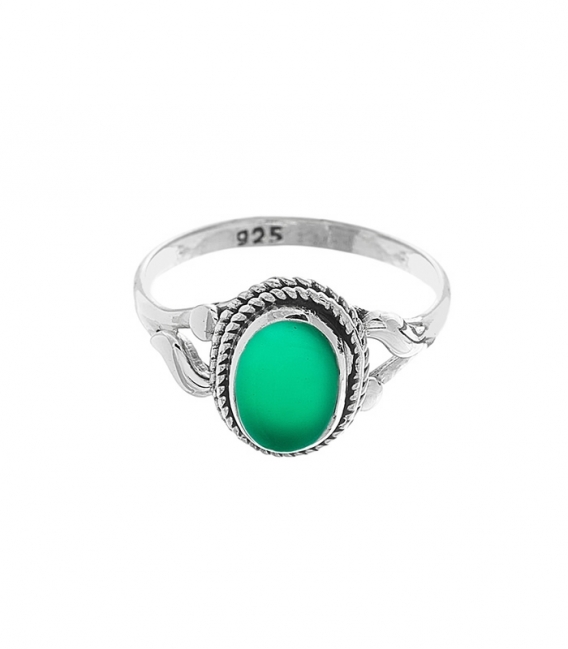Anillo Plata Jade 1,00cm 77