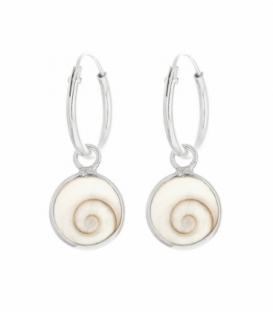 Aro Plata con Ojo Shiva (8mm) 12mm Precio Par