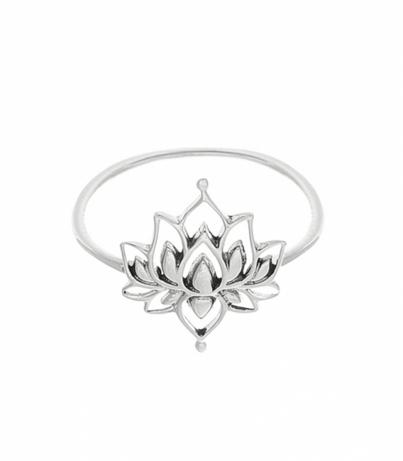 Bague Argent Fleur Lotus