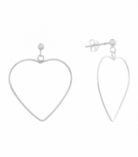 Pendiente Plata Corazon 2,70cm Precio Par