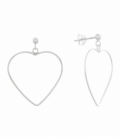 Pendiente Plata Corazon 2,70cm Precio Par