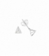 Boucles d'oreilles Argent Triangle 3D de 5.2mm. Prix Paire