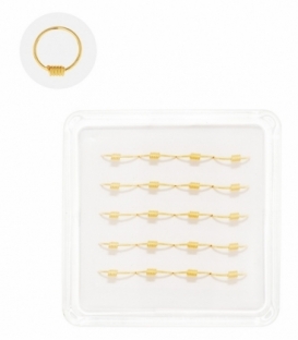 Piercing Nariz Plata Aro Labrado 8 X 0.5mm Baño Oro