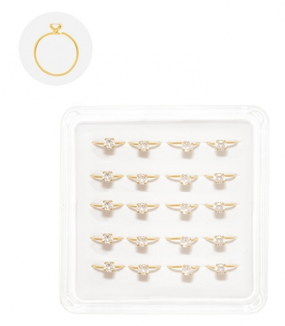 Nariz Aro 10mm Brillante 3mm Engarzado Baño Oro