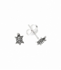 Pendiente Plata Tortuga de 6mm. Precio par
