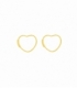 Boucles d'oreilles Argent Coeur 10mm Plaqué Or. Prix Paire