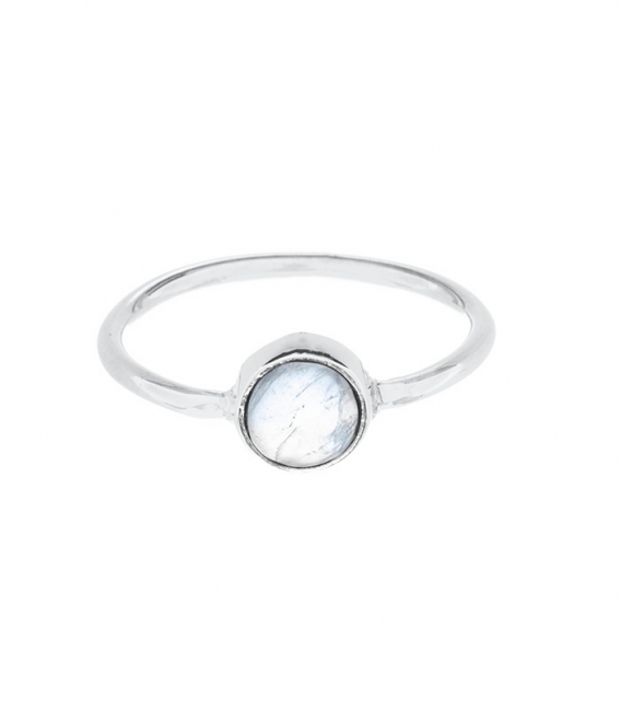 Anillo Plata Piedra Luna 7mm