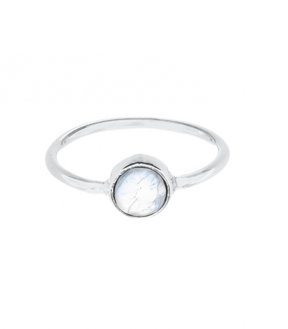 Bague Argent Pierre de Lune 7mm