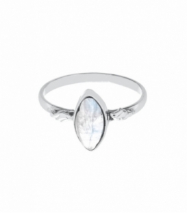 Bague Argent Pierre de Lune 10mm