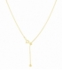 Collier Argent 50cm Gradable Boule Recouvert d'Or