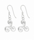 Pendiente Plata Trisquel 13mm. Precio Par