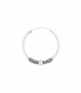 Aro Bali Plata 25 X 1.5mm. Precio Par