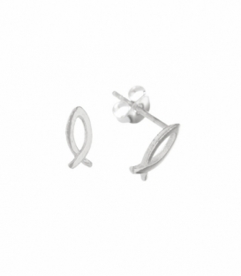 Pendiente Plata Pez 8.5mm Precio Par