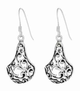 Boucles d'oreilles Argent Vieilli 23 X 14mm Prix paire