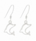 Pendiente Plata Delfin 10.5 X 10.5mm. Precio Par