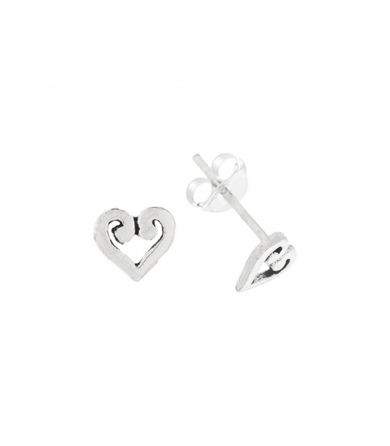 Pendiente Plata Corazon 5.9mm. Precio Par