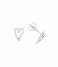 Pendiente Plata Corazon 8.2mm. Precio Par