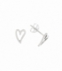 Pendiente Plata Corazon 8.2mm. Precio Par