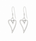 Boucles d'oreilles Argent Coeur 16mm. Prix Paire