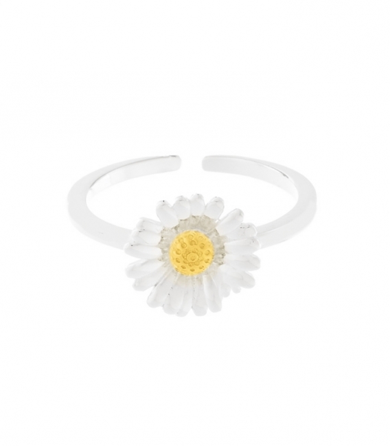 Bague Argent Fleur 11mm