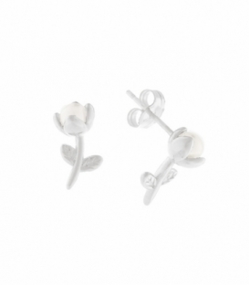 Pendiente Plata Flor 11.5mm Precio Par