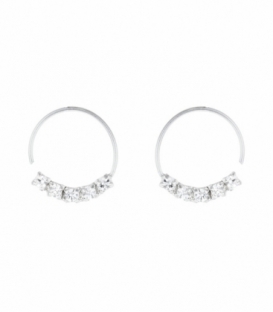 Aro Plata Piercing 10 X 0.6mm Circonita Precio Par