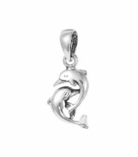 Colgante Plata Delfines 15mm