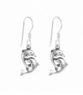 Pendiente Plata Delfines. Precio Par