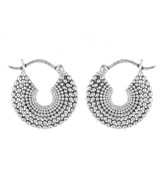 Pendiente Plata Vieja 18mm. Precio Par