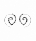 Pendiente Plata Espiral Labrada 16.5mm. Precio Par
