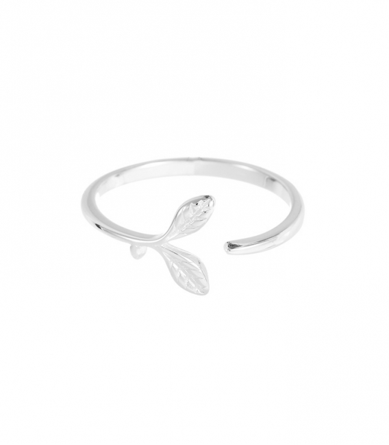 Bague Argent Feuille 9.2mm