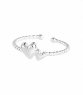 Anillo Plata Corazones 6mm