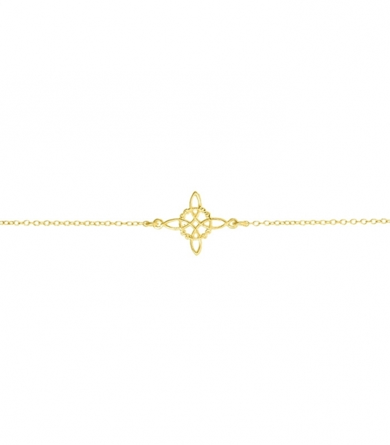 Pulsera Nudo de Bruja 17+3cm Bañado