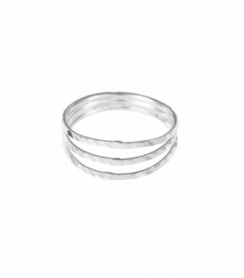 Anillo Plata Lineas 6mm