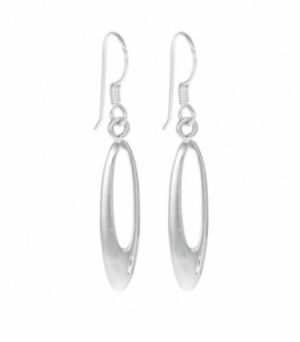 Boucles d'oreilles Argent Cercle Ovale 21.5mm Prix Paire