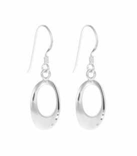 Boucles d'oreilles Argent Ovale 16mm Prix Paire
