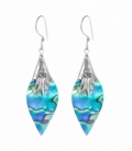 Boucle d'oreille Argent Abalone Filigrane. Prix Paire