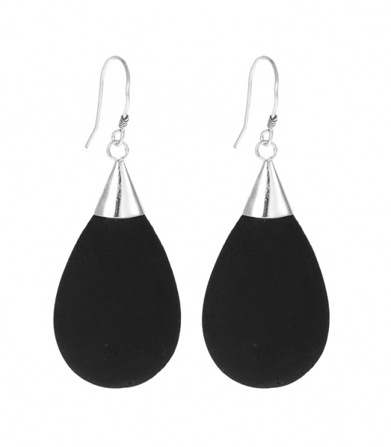 Pendiente Plata Lava. Precio Par