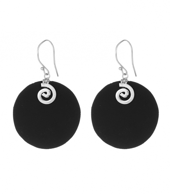 Pendiente Plata Lava Espiral. Precio Par