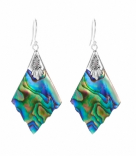 Boucle d'oreille Argent Abalone Filigrane Prix Paire