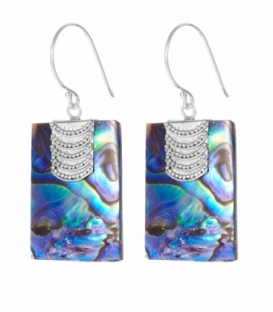 Pendiente Plata Avalon Rectangulo. Precio Par